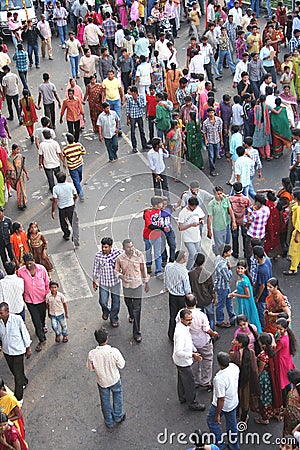 Indian crowd in a religious event Editorial Stock Photo