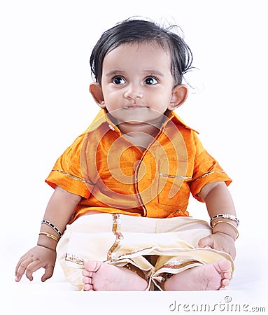 Indian Cute Baby Stock Photo
