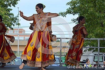 Indian Dance Summer Fair Editorial Stock Photo