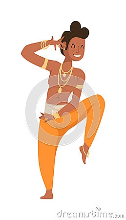 Indian dancer bollywood traditional party culture vector. Vector Illustration