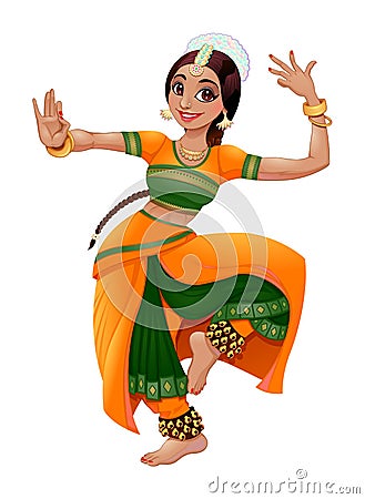 Indian dancer Vector Illustration