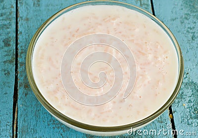 Indian desert Kheer payasam paayesh Stock Photo