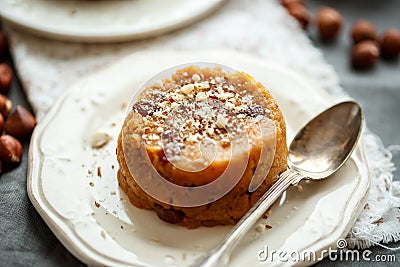 Indian dessert made of semolina flour and nuts Stock Photo