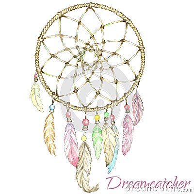 Indian Dream Catcher Vector Illustration