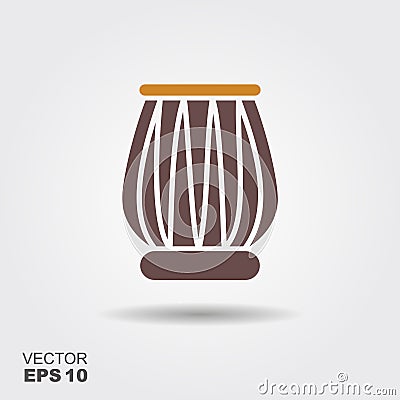 Indian drums tabla icon Vector Illustration