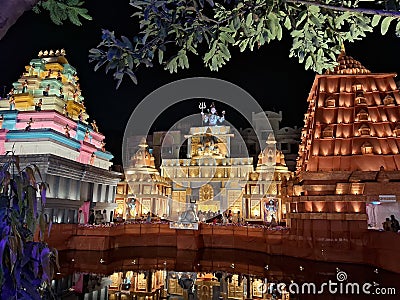 indian durga puja pandal festaval creation Editorial Stock Photo