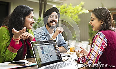 Indian Ethnicity People Interacting Concept Stock Photo