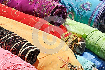 Indian Fabric Stock Photo