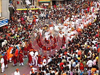 Indian Festiv Procession Editorial Stock Photo