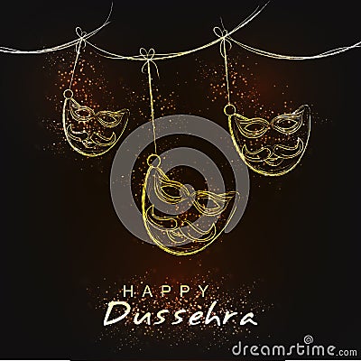 Indian Festival Happy Dussehra background. Stock Photo