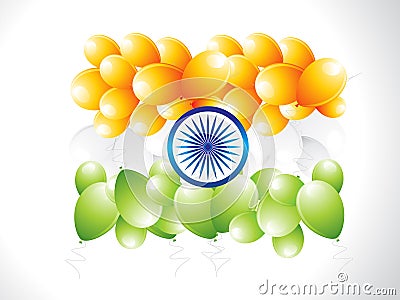 Indian Flag Background Vector Illustration