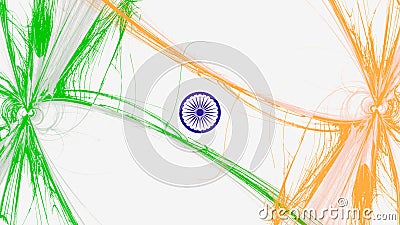Indian Flag Illustration for Independence and Republic day Stock Photo