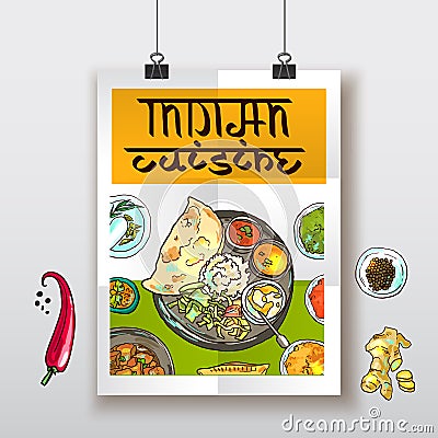 Indian food Vector Illustration