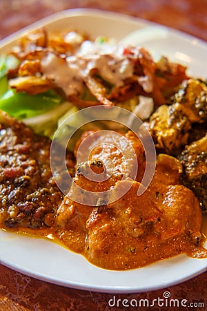 Indian Food Buffet Plate Stock Photo