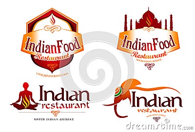 Indian Food Logo Cartoon Illustration