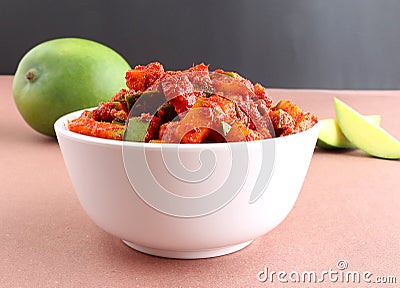 Indian Food Mango Pickle Stock Photo