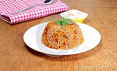 Indian Food Rice Pilaf Stock Photo