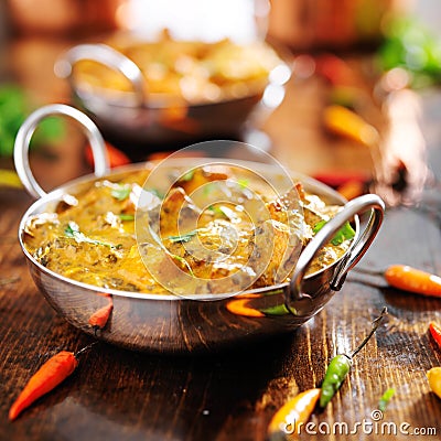 Indian food - saag paneer curry dish Stock Photo
