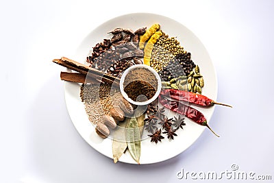 Indian Garam Masala powder / Indian spice mix Stock Photo