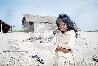 Indian girl in village Editorial Stock Photo