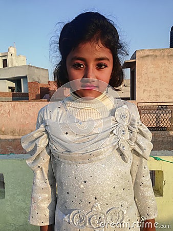 Indian girl with White cloths Editorial Stock Photo