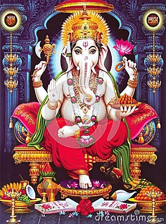 India Lord Ganesha Ganpati Stock Photo