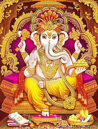 India Lord Ganesha Ganpati Stock Photo