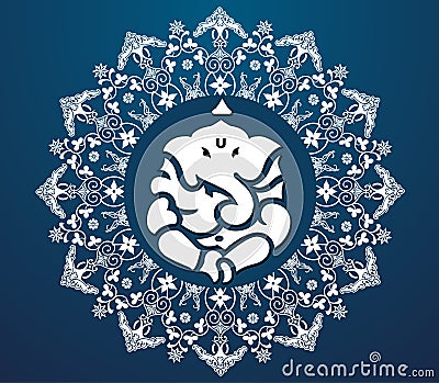 Indian god ganesha, happy ganesh chaturthi card Vector Illustration