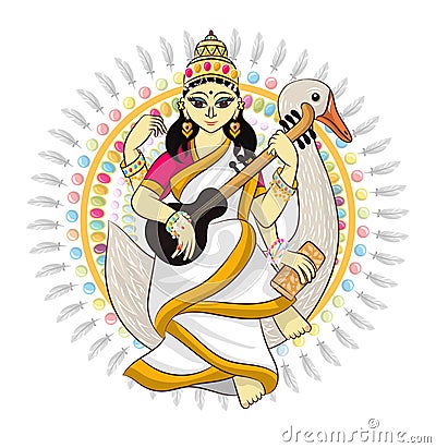 Indian god vector hinduism godhead Vector Illustration