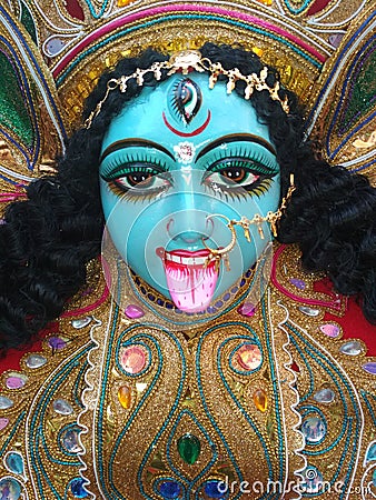 goddess kali in kalighat Kolkata Stock Photo