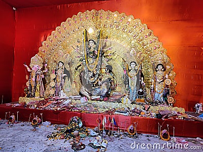 Indian Godess Maa Durga Idol Stock Photo