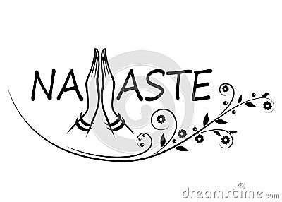 Indian greeting banner Namaste Vector Illustration