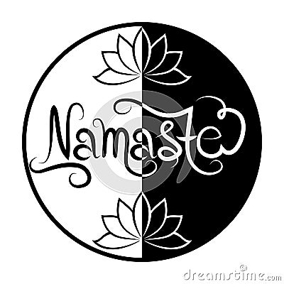 Indian greeting banner Namaste Vector Illustration