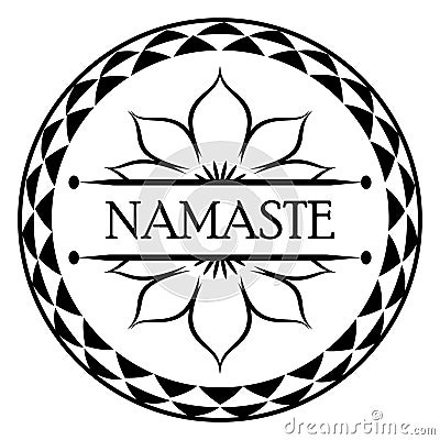 Indian greeting banner Namaste Vector Illustration