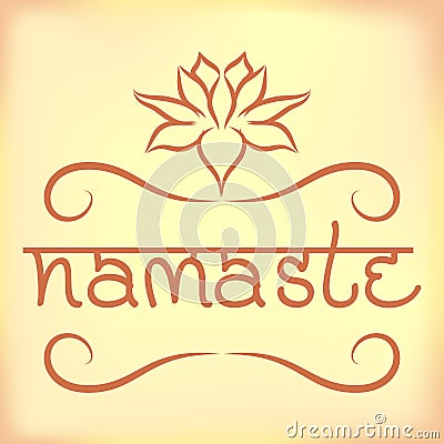 Indian greeting banner Namaste Vector Illustration