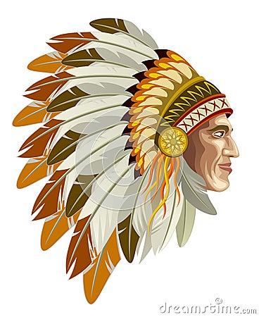 Indian head Vector Illustration