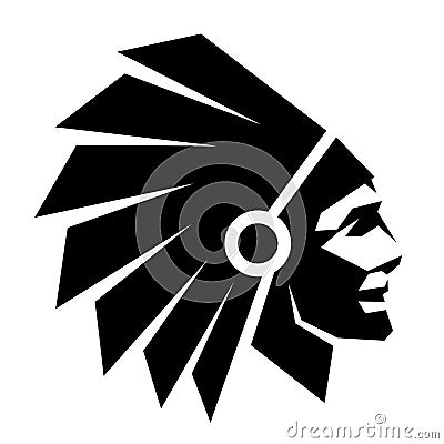 Indian head Vector Illustration