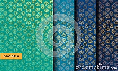 Seamless Indian Patterns Vector Illustration