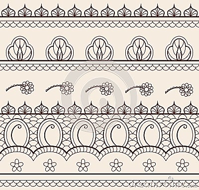 Indian henna seamless Vector Illustration