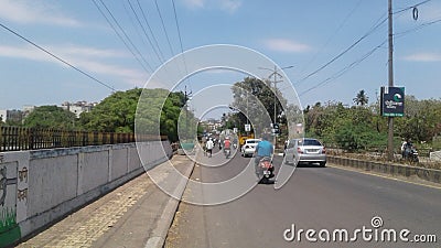 Indian highway scene with traffic Editorial Stock Photo