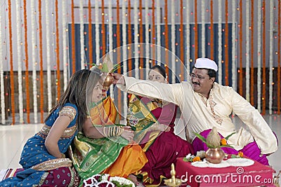 Indian hindu wedding rituals Stock Photo