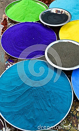 Indian holi colors Stock Photo