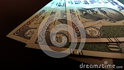Indian hundred rupees three notes Stock Photo