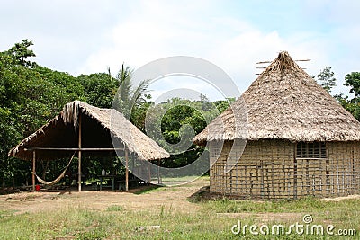 Indian huts Stock Photo