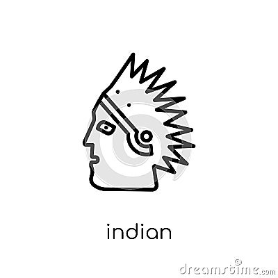 Indian icon. Trendy modern flat linear vector Indian icon on white background from thin line india collection Vector Illustration