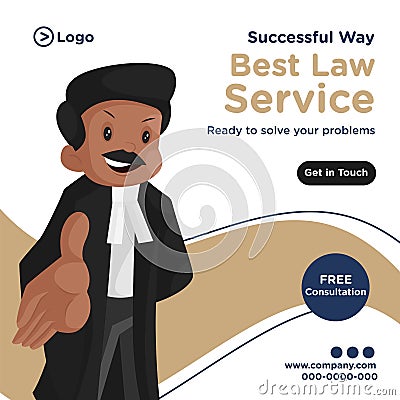 Best law service banner design Vector Illustration