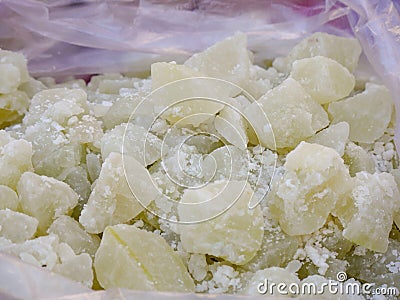Indian Local Sweet Soft Candy dish called as Agra Ka Petha. Stock Photo