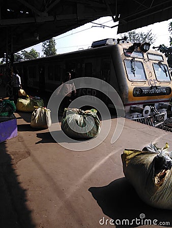 Indian local train Editorial Stock Photo