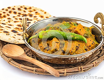 Indian lunch food Besan Mirchi Stock Photo