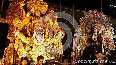 Indian Maa Durga devi in festival Editorial Stock Photo